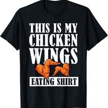 I Love Chicken Wings Apparel This Is My Chicken Wings Eating T-Shirt - Black - View 1
