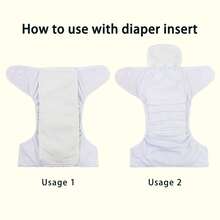 3pcs Printed Cloth Diaper, Mom-Favorite Cloth Diaper, Adorable Patterned Cloth Diaper, Washable & Reusable, High Absorbency Cloth Diaper - Multicolor - View 2