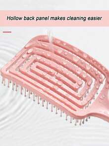 2 件马卡龙色镂空背部按摩发刷、发刷、刷子套装、适用于干湿头发、蓬松造型、发刷、梳子、美发工具、理发沙龙美发产品及配件、美容旅行必需品、返校、旅行度假必需品、女士发饰