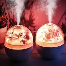 1 pieza Mini lámpara de aroma de flor eterna, difusor y humidificador de aroma USB pequeño, se puede usar como luz ambiental nocturna. Puede aumentar la humedad del aire y aliviar el aire seco. - Multicolor - Ver 2