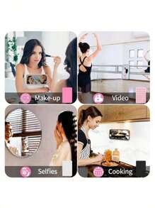 Strong 80-Point Suction Phone Mount - Double-Sided Silicone Holder For Car Dashboard, Bathroom Tile, Kitchen Counter