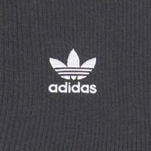 Adidas Originals Women's ESS RIB TEE Short Sleeve Knit Collared T-Shirt TIYY9664 - Black - View 3