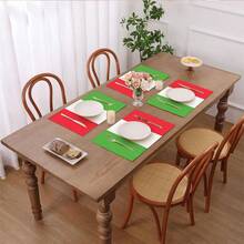 Napperon en lin motif de football créatif, dessous de plat surprise, napperon résistant à la chaleur pour repas, cuisine, extérieur, pique-nique, mariage, festival. Convient pour salle à manger, cuisine, extérieur.