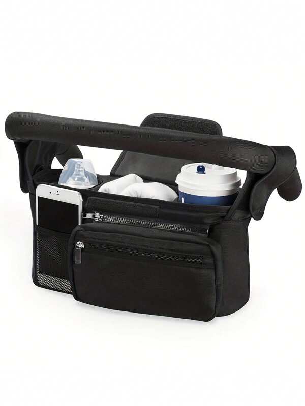 1 pièce Sac suspendu pour poussette, poche de rangement pour couches et biberon, sac fourre-tout multifonction à porter à l'épaule pour maman