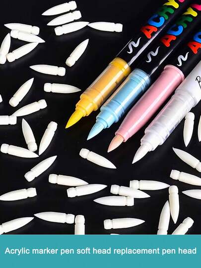 240 Color Universal Liquid Acrylic Pigment Marker Pen Tips - White, , High-Quality, Suitable For Art And Handmade Projects, Craft Supplies | Art Supplies | Smooth Writing Pen Tips, Marker Pen Accessories Back To School
