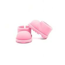 1 pieza [Botas de lluvia cortas de silicona para muñecas con soporte] Botas cortas de silicona de 17 cm de largo, accesorios de zapatos para muñecas (Solo se venden las botas, la muñeca no está incluida)