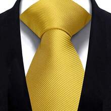 1 条男士手工纯色领带，适合婚礼、制服、通勤、西装 - 男士手打領帶 - 查看 3