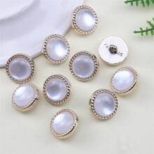 10pcs Bead Decor Button - Beige - View 11