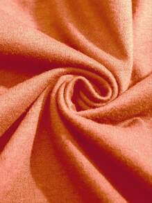 تي شيرت نسائي كاجوال أحادي اللون بياقة طاقم وأكمام قصيرة، مناسب للصيف والعطلات الشاطئية