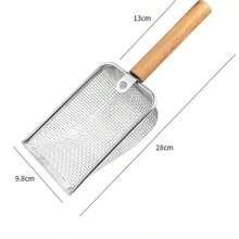 1pc Beach Mesh Shovel With Net Bag, For Collecting Seashells, Kids Sand Filter Shovel To Pick Up Seashells, Shark Tooth Sifter, Suitable For Boys And Girls