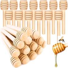 5/10pcs Mini Wooden Honey Spoon, Honey Long Handle Wooden, Bar, Honey Jar Supplies, Milk Tea Mixing Stick, Dessert Tools, Kitchen Gadget