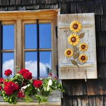 Colorful Metal Sunflower Wall Art - Rust-Proof Outdoor Decor For Garden, Fence & Patio