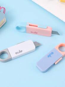 1pc/3pcs/6pcs Mini U-Shaped Utility Knife, Portable Box Cutter, Wall Paper Cutter, Lovely Stationery Knife, Retractable Blade Multifunctional Tool,Back To School,School Supplies