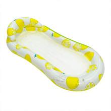 1pc Inflatable Watermelon Shaped Pool Float, Pool Lounge, Large Inflatable Watermelon Water Buoy For Beach & Pool - Yellow - View 6