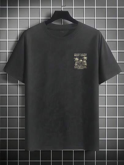  GRDR Herren modisches, locker geschnittenes Kurzarm T-Shirt mit Muster | Exquisites Design | Sommer Essentiell | Leicht zu kombinieren, um Deinen Stil zu zeigen