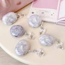 蝴蝶结贝壳纹理吊坠保护壳，适用于 Freebuds SE2/SE3/Pro3/Pro4、Freebuds4e 无线蓝牙耳机、Freebuds5i、6i 耳机盒，极简优雅小众设计 - 彩色 - 查看 6