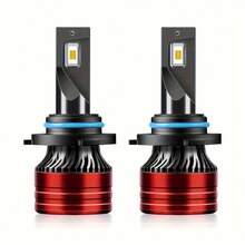2pcs 9005/HB3 9006/HB4 H4 H1 H7 H11 9007 100000LM LED Headlight Bulbs - Super Bright High & Low Beam, 200W 6000K White Light, Aluminum Body With Fast Cooling - Red - View 13