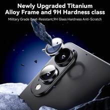 金属镜头玻璃相机保护膜，超高清钢化防刮防震膜，适用于可折叠和旗舰手机 - 兼容 Galaxy S24/S23/S25 Ultra、Z Fold 6/5/4、Flip 5/4、Phone 15/14/16 Pro Max/Plus、A55/A35/A25 系列、后置摄像头光圈保护壳