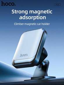 HOCO Universal Magnetic Car Phone Holder, 360° Rotatable Car Dashboard Phone Bracket - Black - View 3