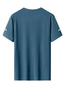 Leichtes, atmungsaktives Herren T-Shirt aus Eisseide, lässig und vielseitig mit kurzen Ärmeln, bequem für Sport und Outdoor, Sommer