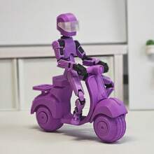 1 件 3D 打印铰接式玩偶、摩托车骑手玩具模型玩偶、减压创意桌面装饰玩具、可摆动关节时尚摩托车城市创意玩具模型、3D 打印摩托车、3D 打印装饰模型 - 彩色 - 查看 11