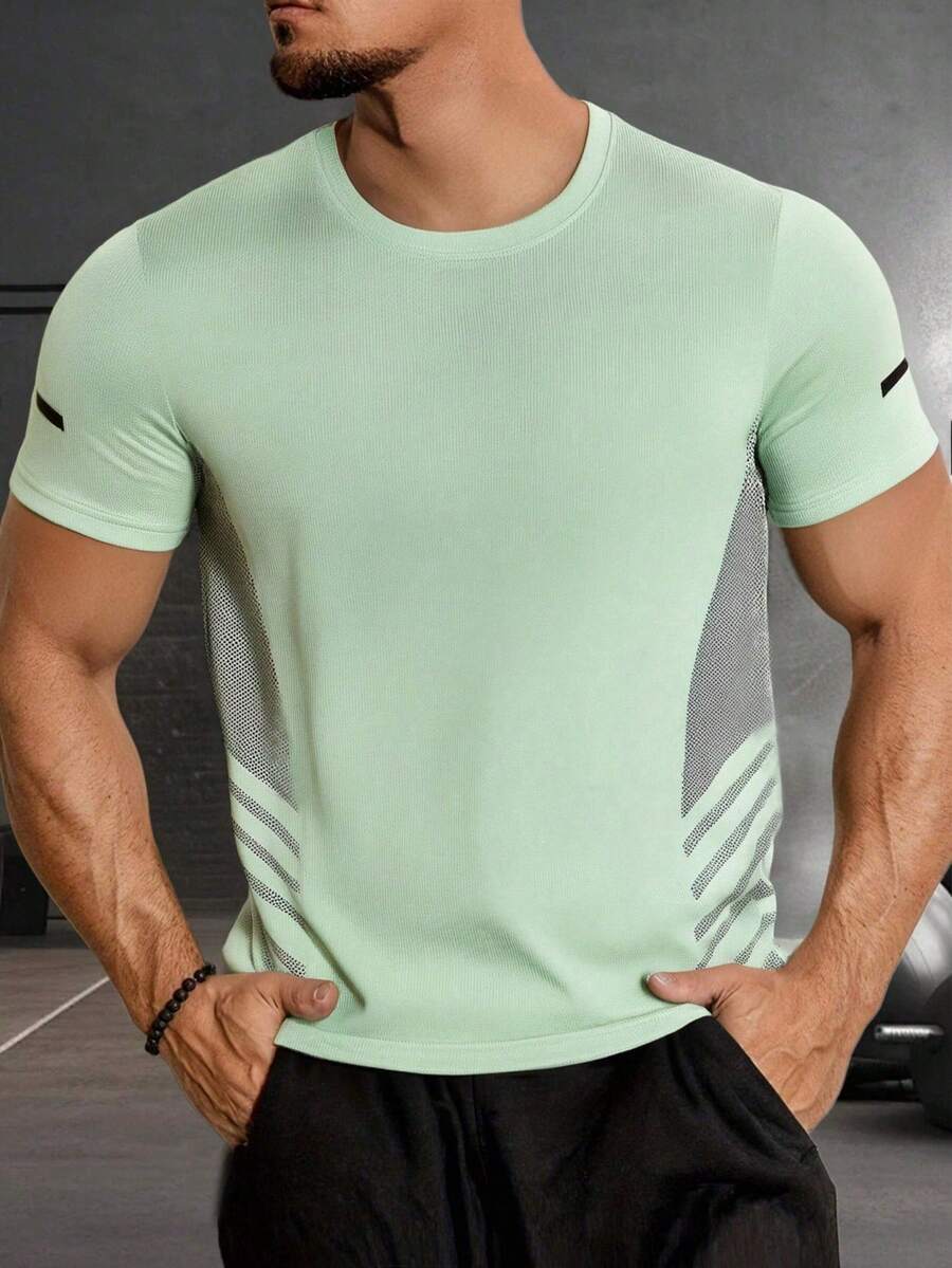 Men's Lightweight Breathable Quick-Dry T-Shirt For Summer, Casual Versatile Short Sleeve, Comfortable For Sports & Outdoor
