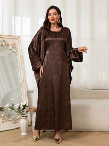 Middle Eastern Muslim Clothing, Abaya Fashion, Elegant Bat Sleeve Hooded Shirt, Arab Women's Summer Dress, Summer Dress, Dubai Robe