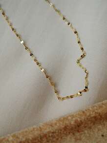 1pc Stainless Steel Lips Detail Clavicle Chain Necklace For Women