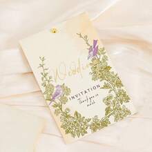 5pcs 2025 New Style Rustic Wedding Invitations, Personalized Creative Wedding Cards, Chinese Style Wedding Invitation Inner Pages