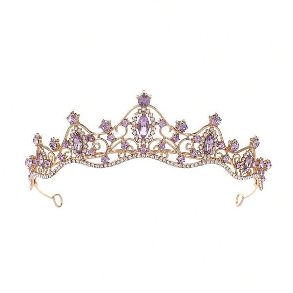 1 pz Set corona da sposa, accessorio per vestito da principessa per compleanno o matrimonio, tiara, decorazione di capelli, corona costume