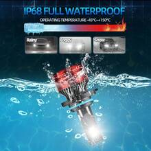 2pcs 9005/HB3 9006/HB4 H4 H1 H7 H11 9007 100000LM LED Headlight Bulbs - Super Bright High & Low Beam, 200W 6000K White Light, Aluminum Body With Fast Cooling - Red - View 7