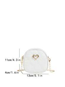 刺绣女童单肩链条包，斜挎小包，PU皮零钱包 - A - 查看 4