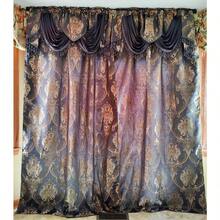 Luxe Love. Jacquard Window Curtain Panel Drape With Attached Fancy Valance. 2pcs Set. Deep Grey 54 Wide X 84 Drop With 18 Valance X 2pcs - DeepGrey - View 4