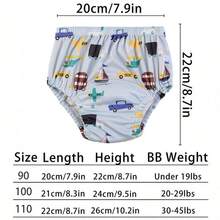 3pcs Reusable Potty Training Underwear For Toddlers & Kids, Waterproof, Breathable, Printed Diaper Liner, Unisex Toilet Training Panties