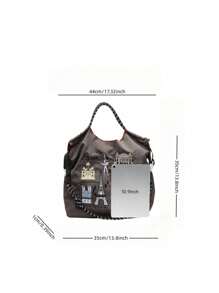 Borsa da donna 2025 nuova, borsa a tracolla di grandi dimensioni, borsa a tracolla monospalla di nicchia per pendolari, borsa casual versatile minimalista di moda, comoda in tessuto di nylon con design color-block, tracolla lunga regolabile, borsa shopping ampia apertura, popolare in autunno e inverno