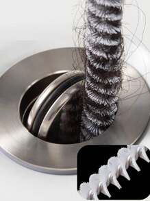 1 pieza Cepillo flexible para limpiar tuberías de drenaje, apto para fregaderos de baño y cocina, herramienta manual para eliminar obstrucciones, artículos de limpieza de plomería para el hogar.