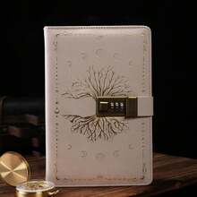 1PC Diary With Lock, Tree Of Life Vintage Journal With Lock For Women Men, A5 Refillable Notebook With Lock For Writing - Multicolor - View 11