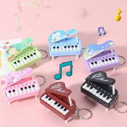 1 件迷你钢琴形钥匙扣、可爱音乐游戏钥匙扣、包包挂件、节日礼物、毕业季小礼物、玩具