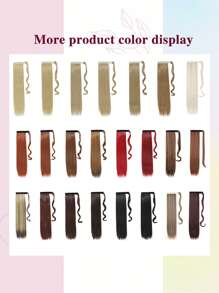 Straight Ponytail Extensions Synthetic Hair Wrap Around Ponytail Extension Heat-Resistant Wig For Women Synthetic Pony Tails Hairpieces Daily