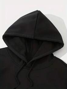 Men Hoodie Co-Ords - Black - View 5