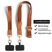 2pcs New Oblique Shoulder And Wrist Phone Bag Strap, Suitable For Daily, Outdoor, Travel Use To Carry Phone