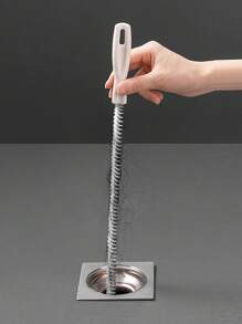 1 pieza Cepillo flexible para limpiar tuberías de drenaje, apto para fregaderos de baño y cocina, herramienta manual para eliminar obstrucciones, artículos de limpieza de plomería para el hogar.