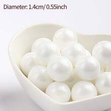 85g Cake Decoration White Pearl Ball, Mixed Size Of 0.2/0.4/0.6/0.8cm/Size, White Pearl Ball, Cake Lollipop, Ice Cream, Candy, Chocolate Biscuit DIY Decoration Supplies, Suitable For Weddings, Birthdays And Parties - White - View 15