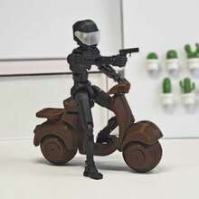 1 件 3D 打印铰接式玩偶、摩托车骑手玩具模型玩偶、减压创意桌面装饰玩具、可摆动关节时尚摩托车城市创意玩具模型、3D 打印摩托车、3D 打印装饰模型 - 彩色 - 查看 7
