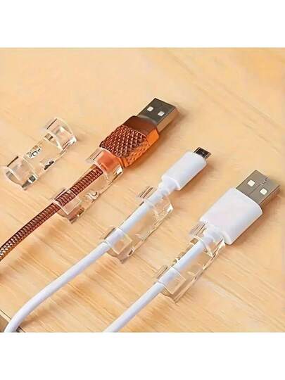 Effen Cable Tie, Moderne Wit Organizer Home view 6