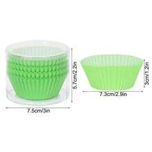 100pcs Muffin Cupcake Paper Liner Baking Cup Oilproof Cake Wrapper Solid Color Baking Birthday Party Tray Cake Decorating Tools - Multicolor - View 2