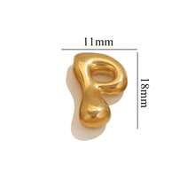 1pc Casual 304 Stainless Steel 18k Gold-Plated A-Z 26 Perforated Bubble Letter Pendant DIY Jewelry Pendant Accessories Suitable For Women's Daily Life Wear - Pendant - View 47