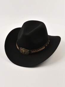 1 Stück Damen-Cowboyhut mit Lederband, nicht elastisches Design und UV-Schutz, geeignet für Outdoor-Fotos, Cosplay und Halloween