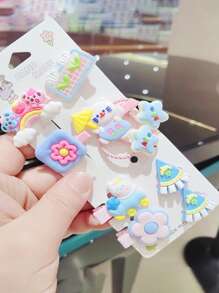 10pcs Popsicle & Fruit Decor Hair Clip Cute