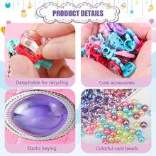 Pegatinas para niños, Tarjetas decoradas (GuKa), Kits de elaboración de joyas, Libros mágicos multiuso, Kits para hacer pulseras, Kits de elaboración de joyas hechas a mano para niñas, que incluyen cuentas y pegatinas, Kits de elaboración de joyas coloridos y suaves para anillos, pulseras y llaveros, Máquinas de pegatinas hechas a mano (GuKa), Juegos educativos DIY para niñas para el Día de los Niños.